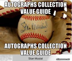 Autographs collection value guide