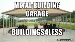 Metal building garage