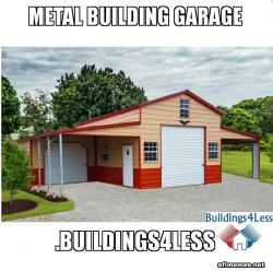 Metal building garage