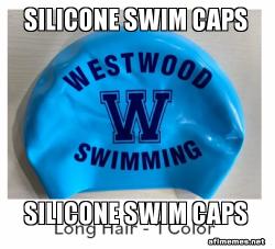 Silicone swim caps