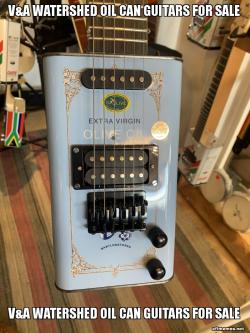 V&A Watershed oil can guitars for sale
